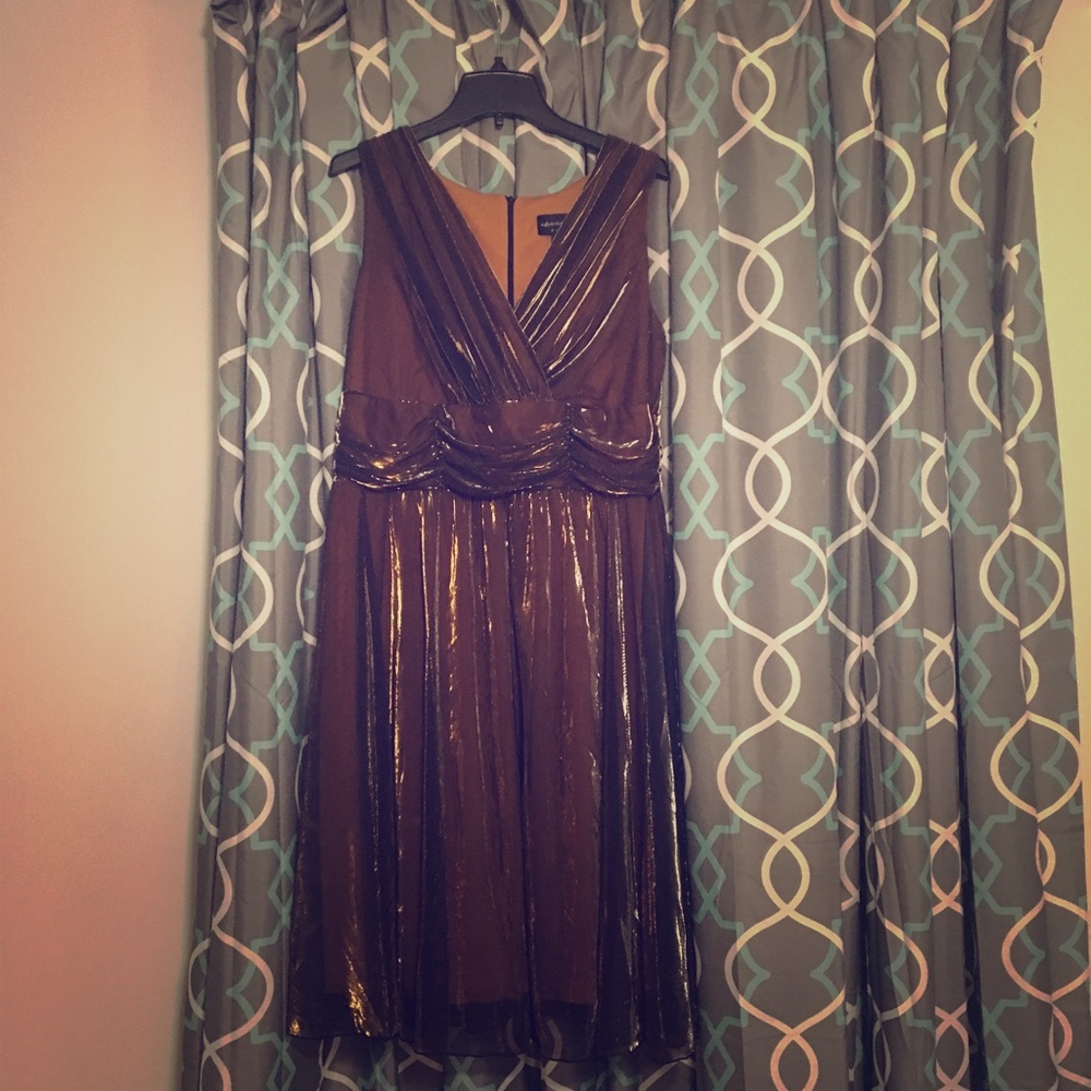 Connected Woman Gold Party Dress